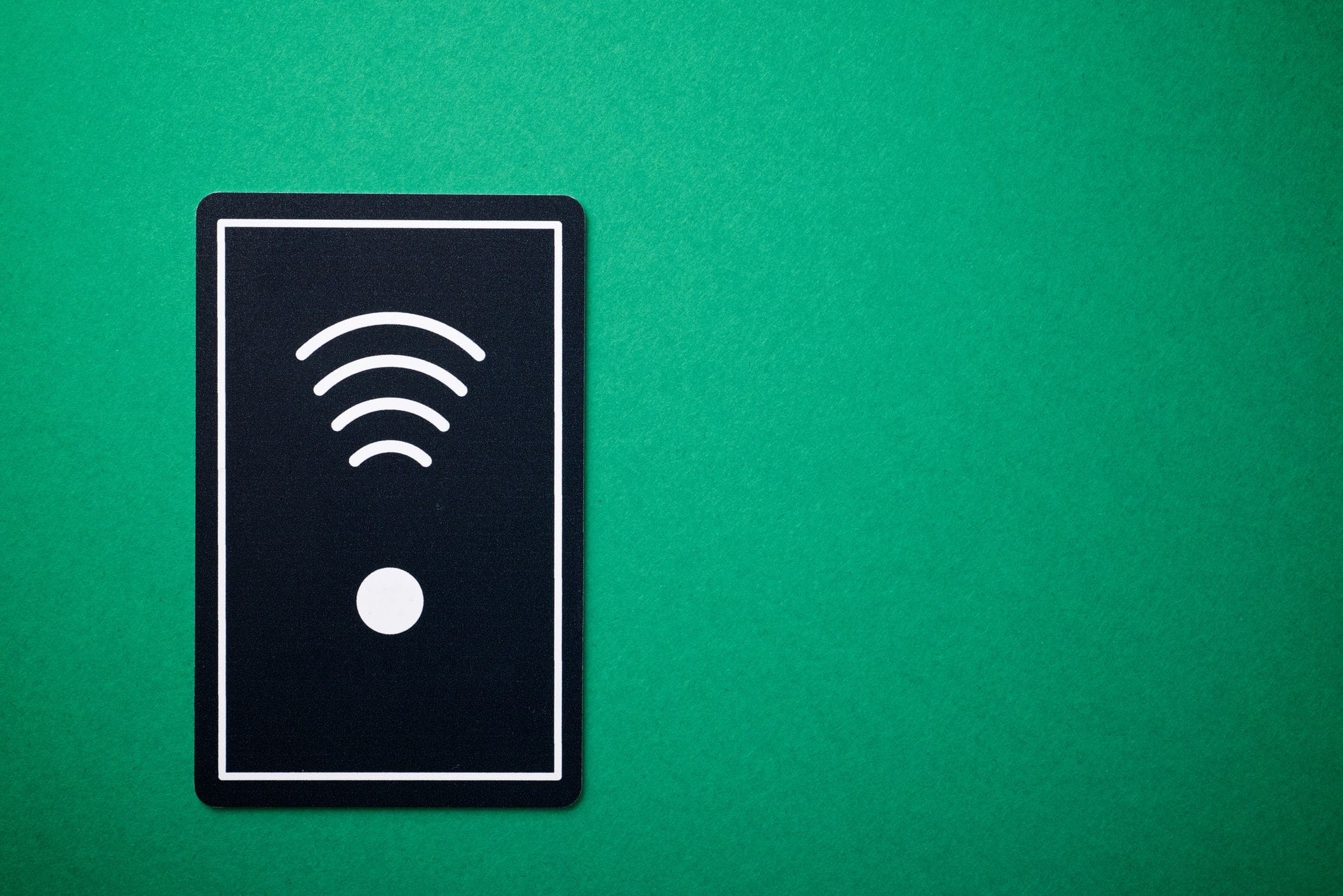 Hotel Wi-Fi information card on table
