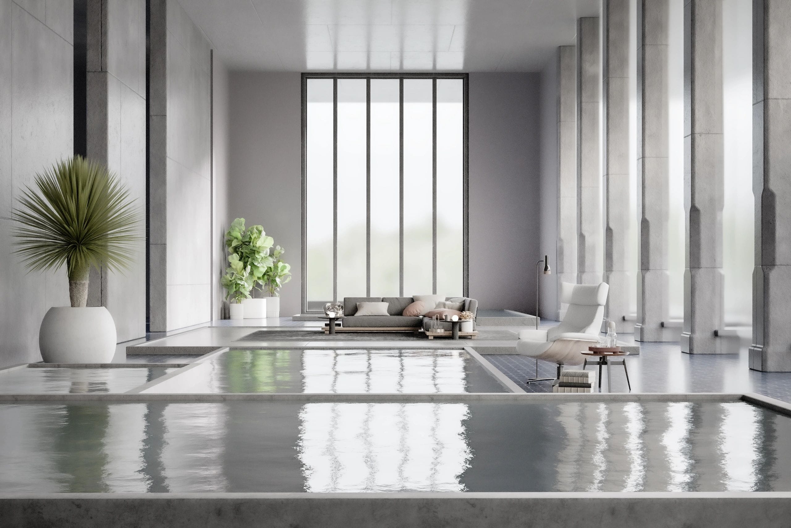 Modern lounge-style interior